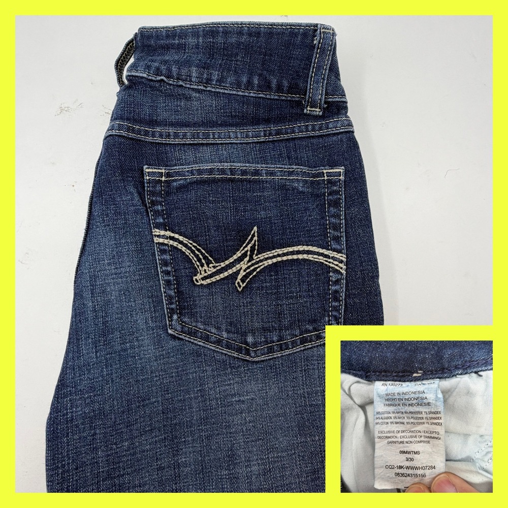 Wrangler Mae Jeans Womens 3x30‎ Premium Patch Straight Leg Dark Wash 09MWTMS